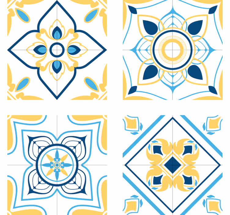 Tapete za zid pločice geometrijski uzorci - TenStickers