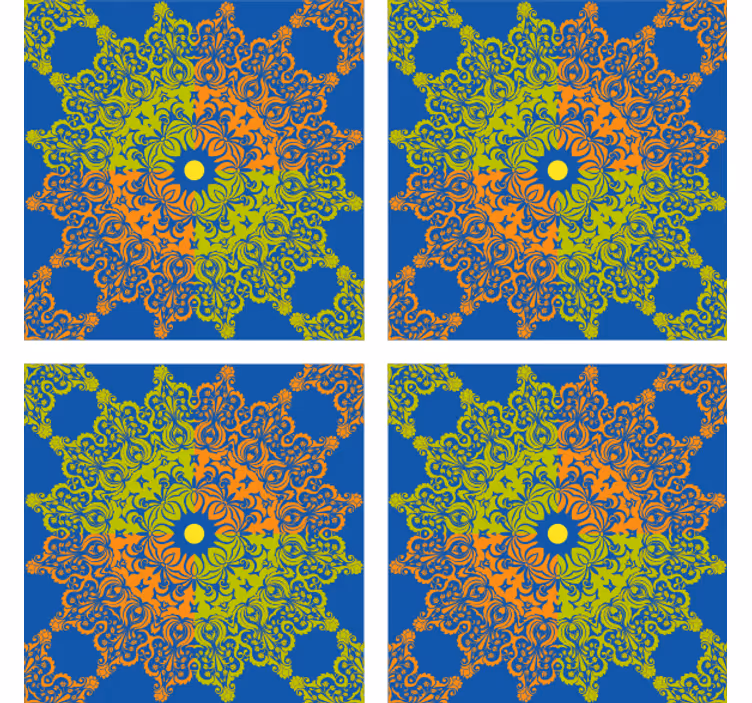 Tapete za zid pločice u šarenom mandala uzorku - TenStickers