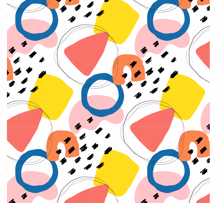 Tapete za zid berba geometrijski uzorak umjetnosti - TenStickers
