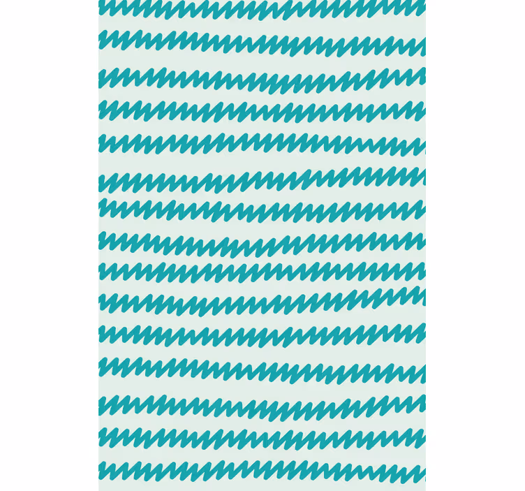 Uredske tapete u akvamarin i bijeloj zig zag liniji - TenStickers