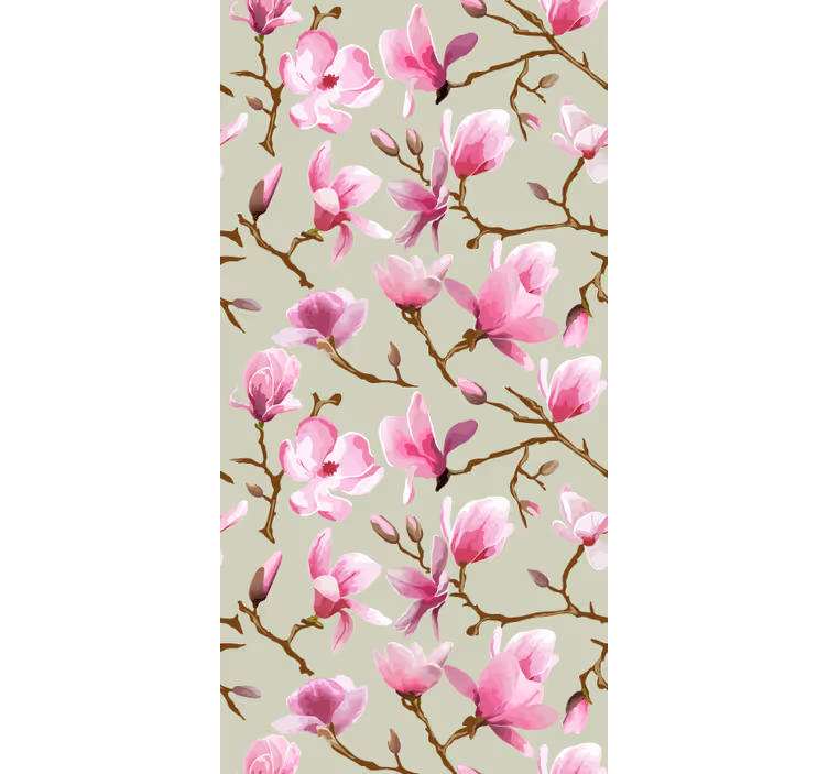 Tapete za kuhinju u cvjetovima ružičaste magnolije - TenStickers