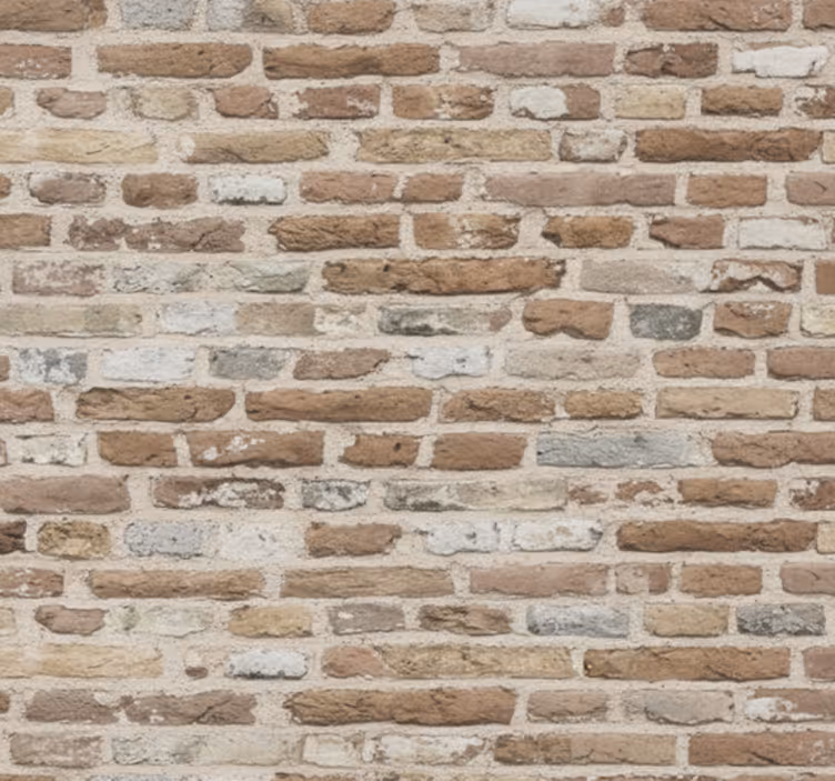 Tapete za dnevni boravak u rustikalnom stilu opeke - TenStickers