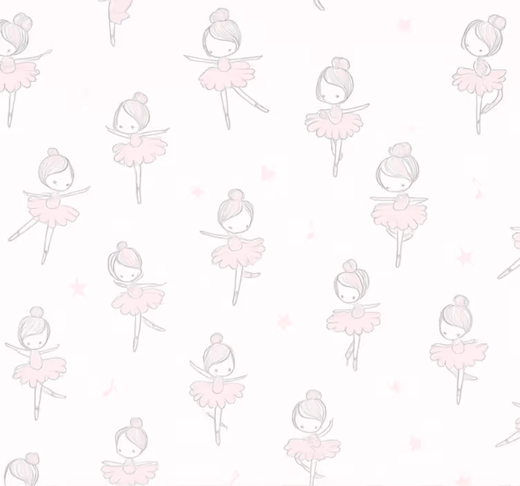 Tapete za dnevni boravak slatka balerina - TenStickers