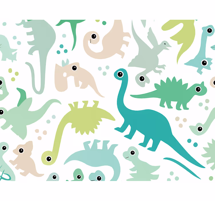 Zidne tapete za dječju sobu veseli šareni dinosaur - TenStickers