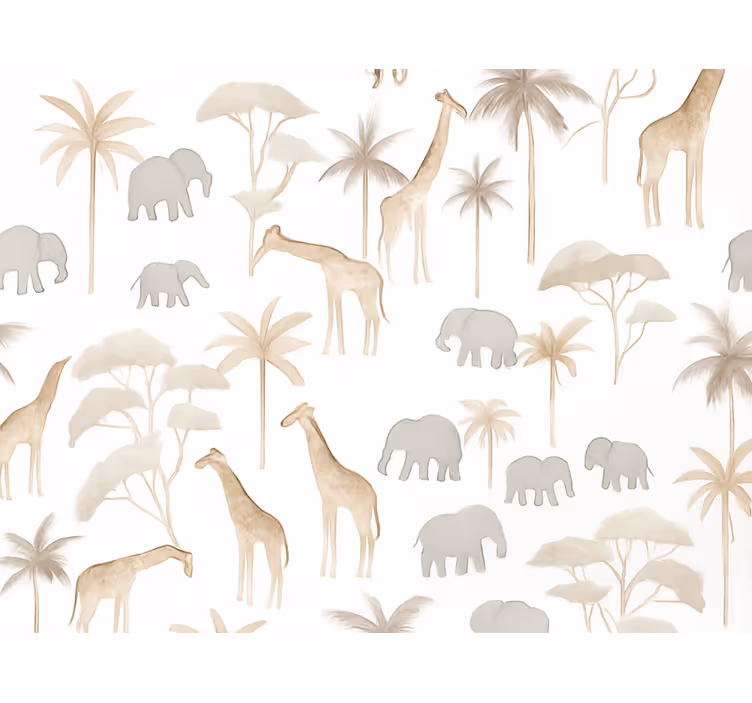 Zidne tapete za dječju sobu savannah kids - TenStickers