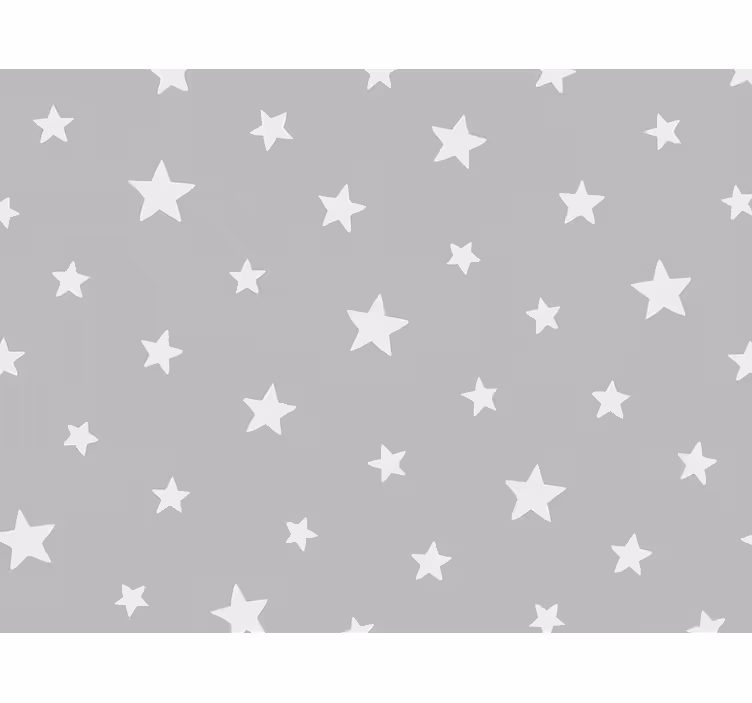 Zidne tapete za dječju sobu s uzorkom sivih zvijezda - TenStickers