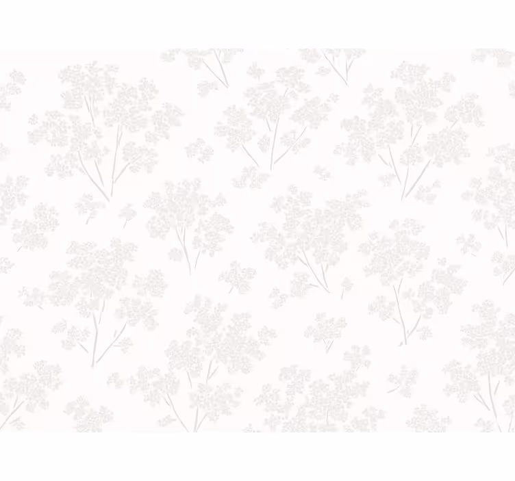 Zidne tapete za spavaću sobu jednostavni bijeli cvjetovi - TenStickers