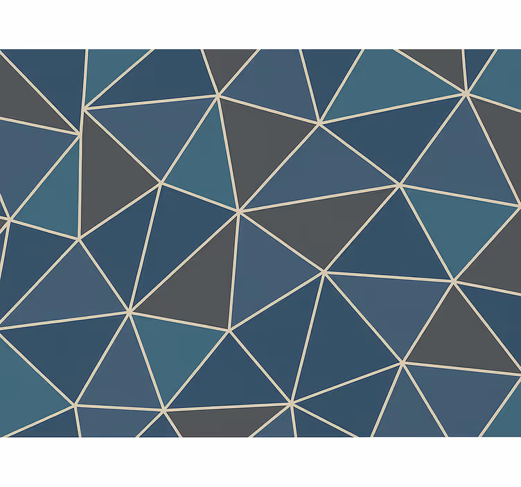 Tapete za dnevni boravak plavi moderni geometrijski uzorak - TenStickers