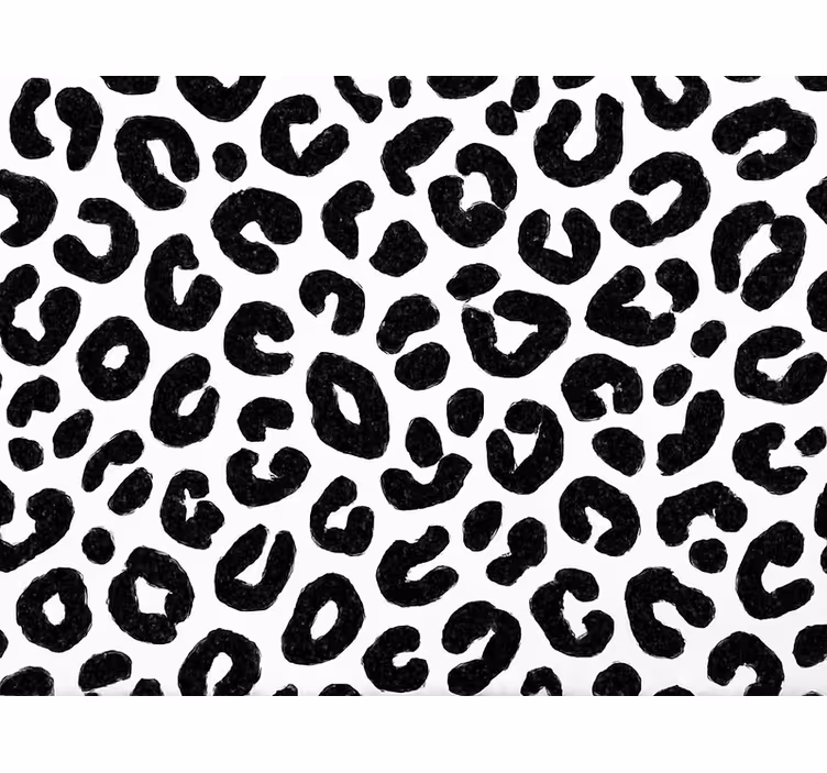 Tapete za dnevni boravak s uzorkom leoparda crno-bijele boje - TenStickers