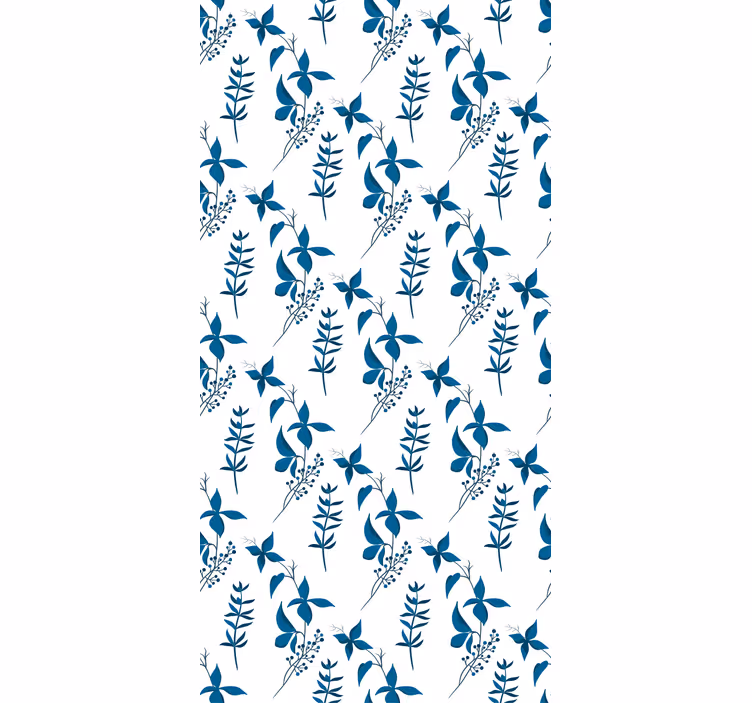 Tapete za zid cvjetni uzorak plavih cvjetova - TenStickers