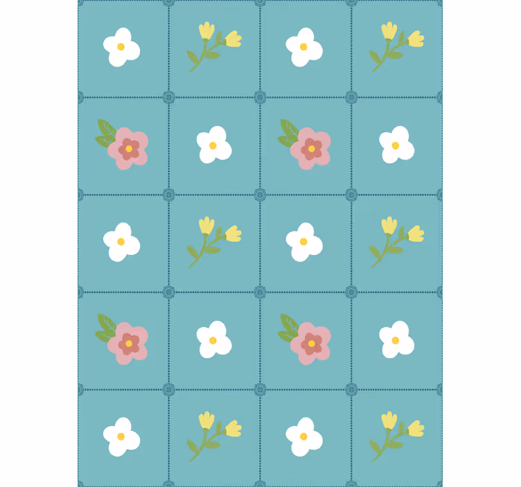 Tapete za zid cvjetni "granny chic" cvjetni dekor - TenStickers
