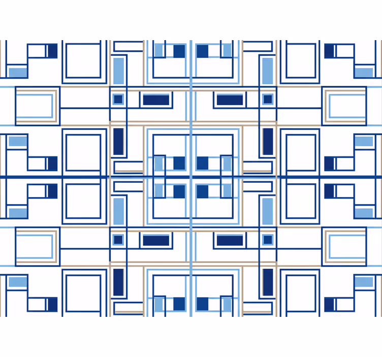 Kvadratne pozadine geometrijski oblici plavi - TenStickers