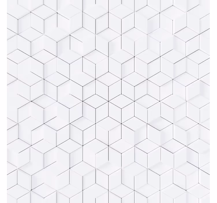Bijele tapete s geometrijskim uzorkom - TenStickers