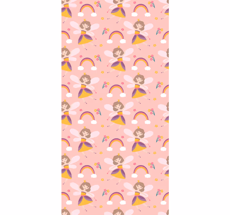 Ružičasta tapete za princesu hadu - TenStickers