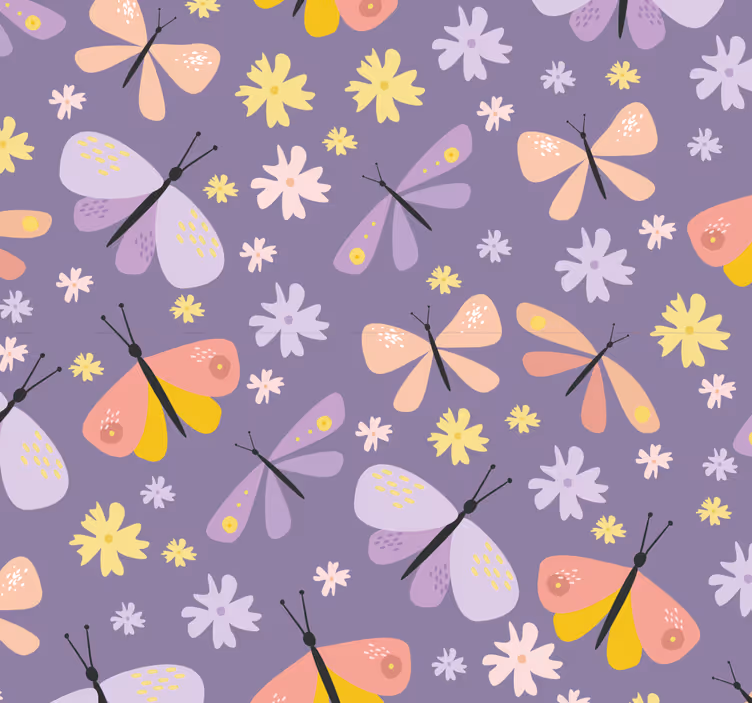 Tapeta za kupaonicu s leptirima - TenStickers
