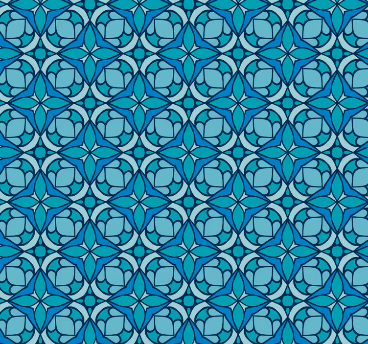 Tapete za kupaonicu geometrijski ukrašeni uzorak - TenStickers