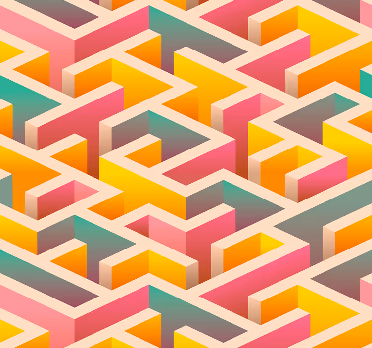 Geometrijske pozadine s labirintom - TenStickers