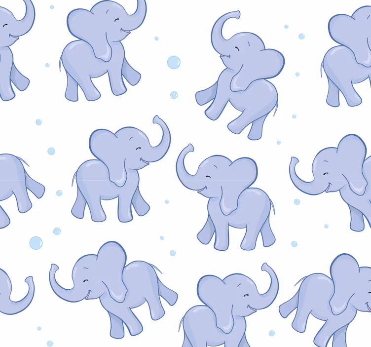 Dječja pozadina mali slon i bubice - TenStickers