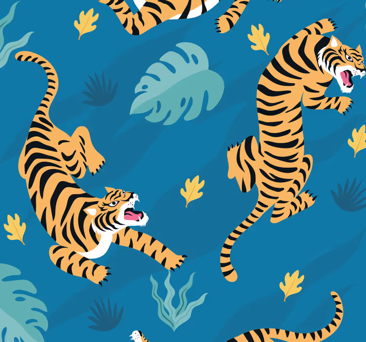 Tigrovi tapeta za trpezariju - TenStickers