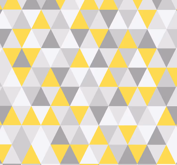 Trokut tapeta žute i sive oblike - TenStickers