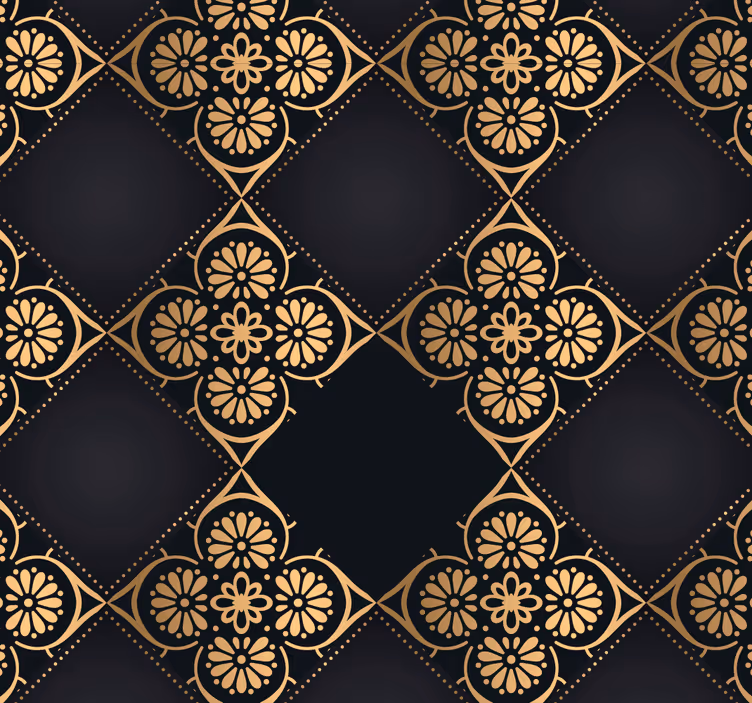 Tapete za zid barokni geometrijska elegancija pločica - TenStickers