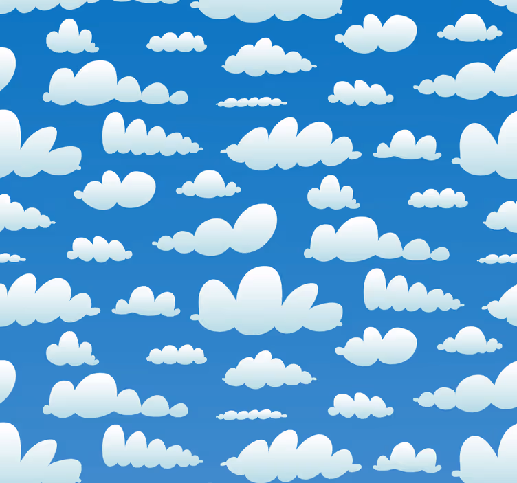 Nebo s oblacima tapeta za dnevnu sobu - TenStickers