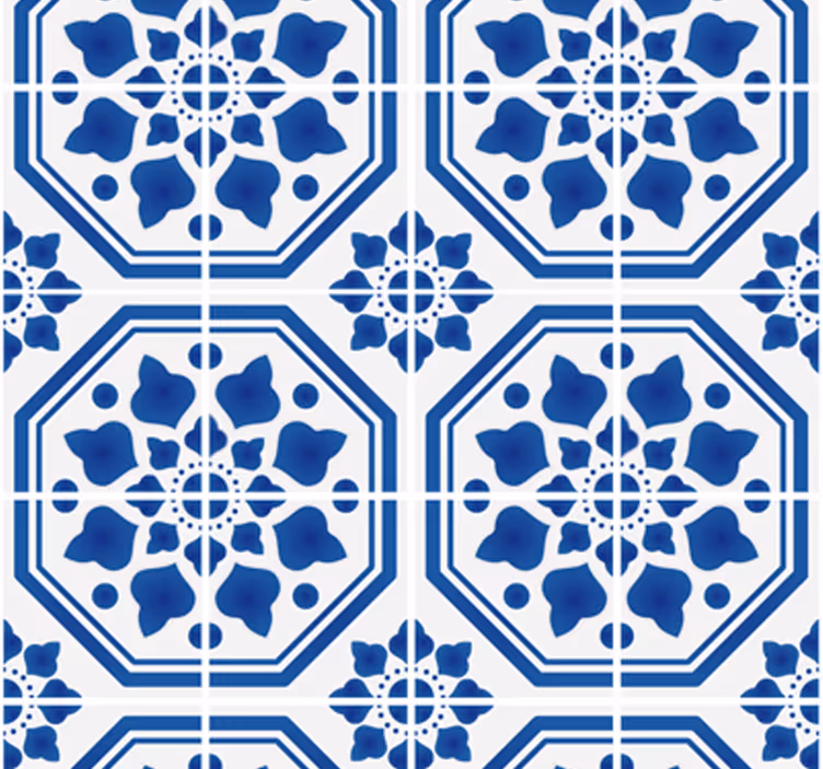 Tapete za zid pločice simetrija geometrijske pločice - TenStickers