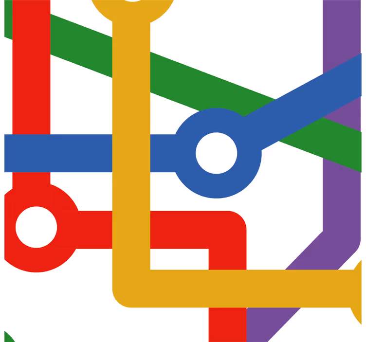 Tapete za zid Geometrijski geometrijske kombinacije - TenStickers