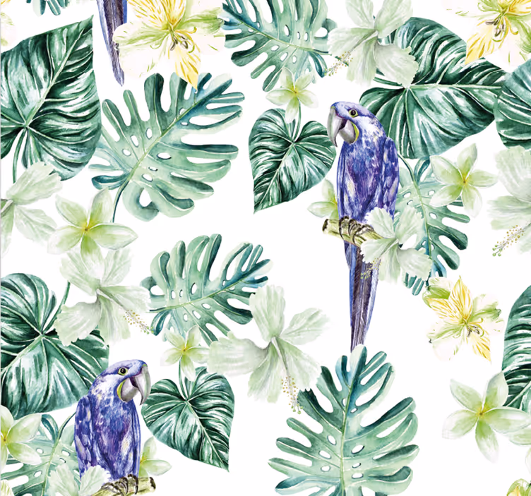 Tapete za zid Papige flora tropske papige - TenStickers