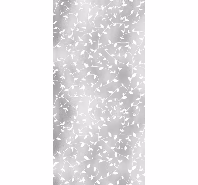 Grane stabala bijela i srebrna tapeta - TenStickers