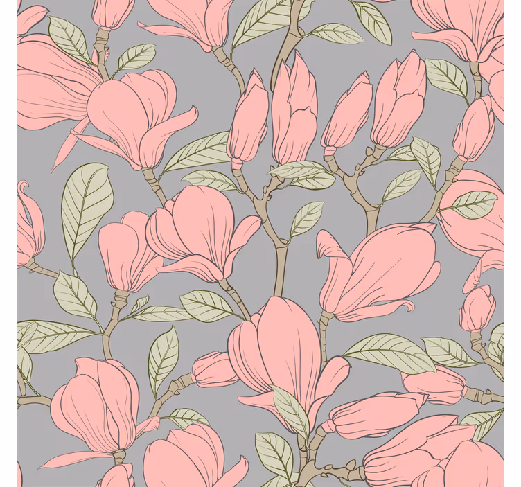 Tapete za zid Cvijeće cvjetne magnolije - TenStickers