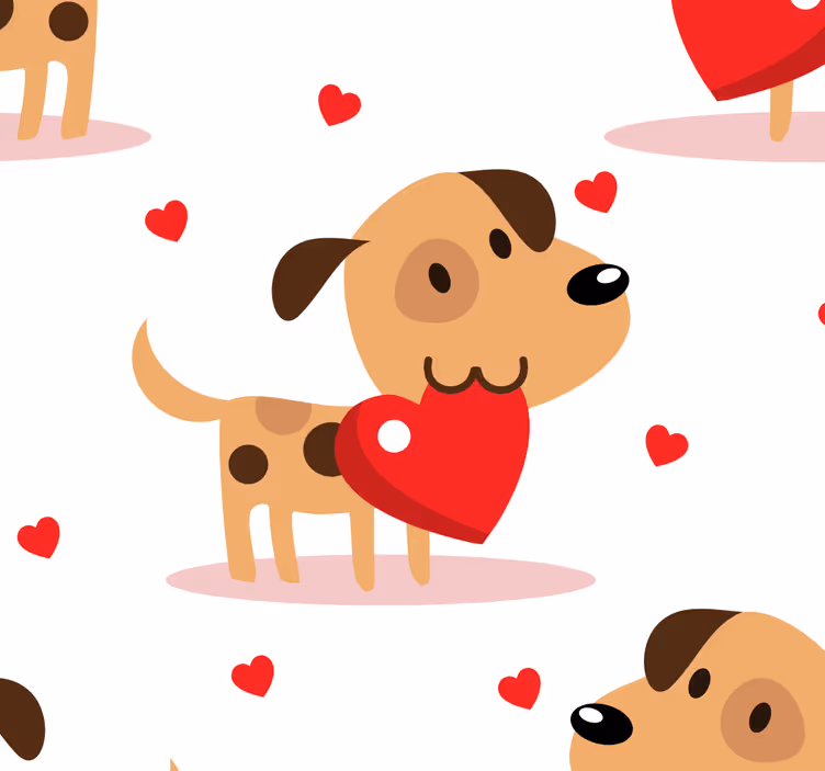 Crveni psi životinjske tapete - TenStickers