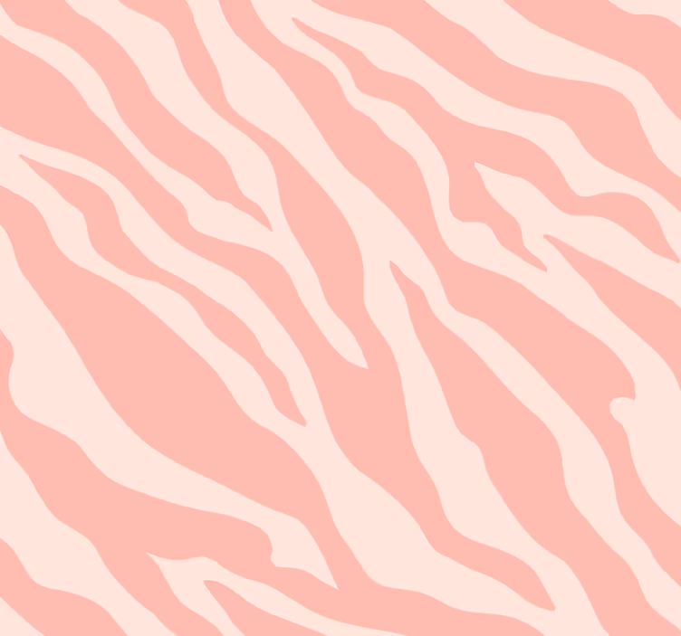 Ružičasta pozadina životinja s zebrastim tiskom - TenStickers