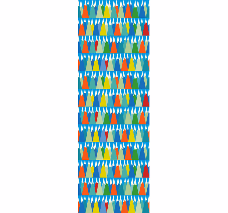 Tapete za zid Geometrijski geometrijski planinski pejzaž - TenStickers