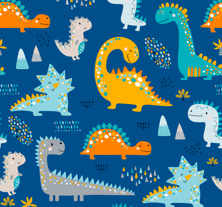 Tapete za zid Dinosaura uzorak dinosaura - TenStickers