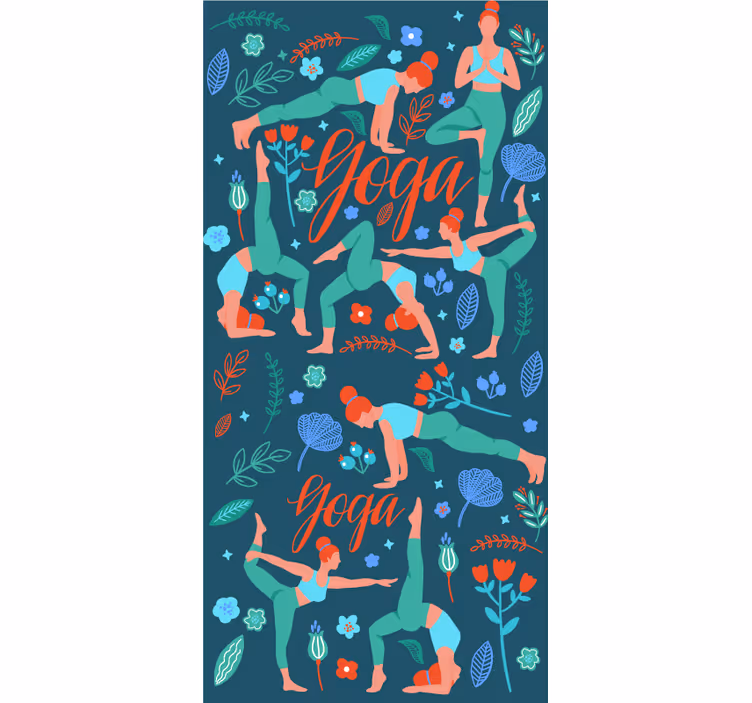 Tapete za zid Priroda ilustracija joga poza - TenStickers