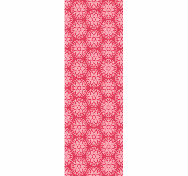 Ružičasta tapete geometrijski cvjetni motiv - TenStickers