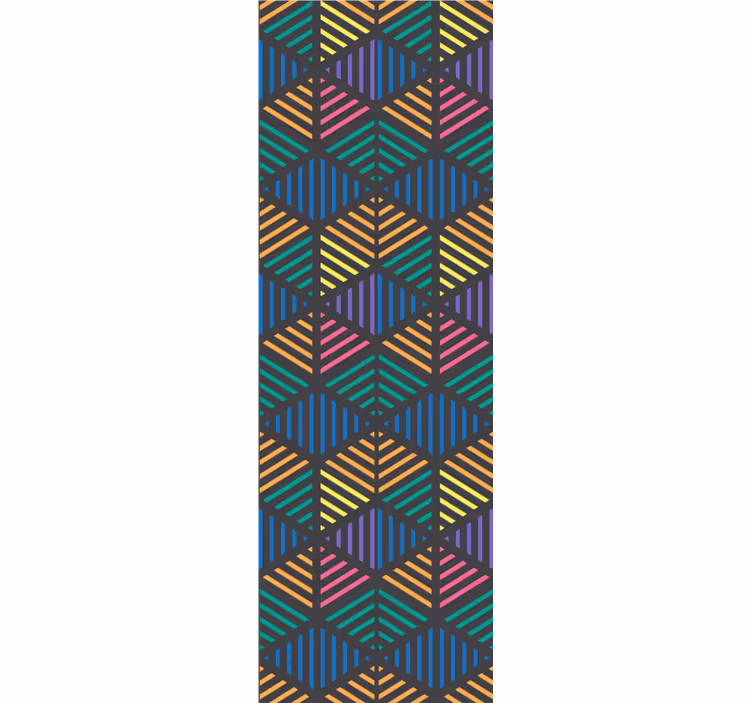Tapete za zid Geometrijski geometrijski prugasti uzorak - TenStickers