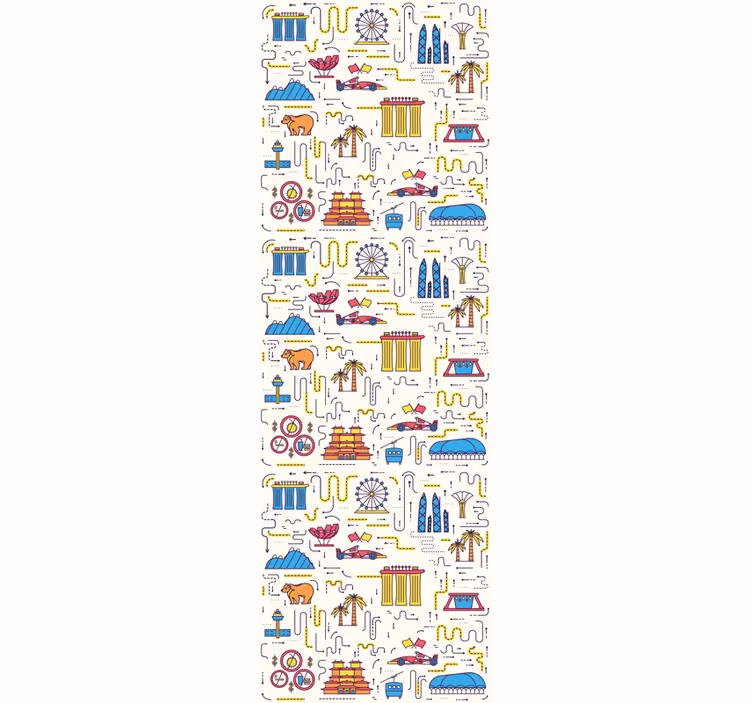Tapete za zid grada i zemlje zabava u gradskom pejzažu - TenStickers