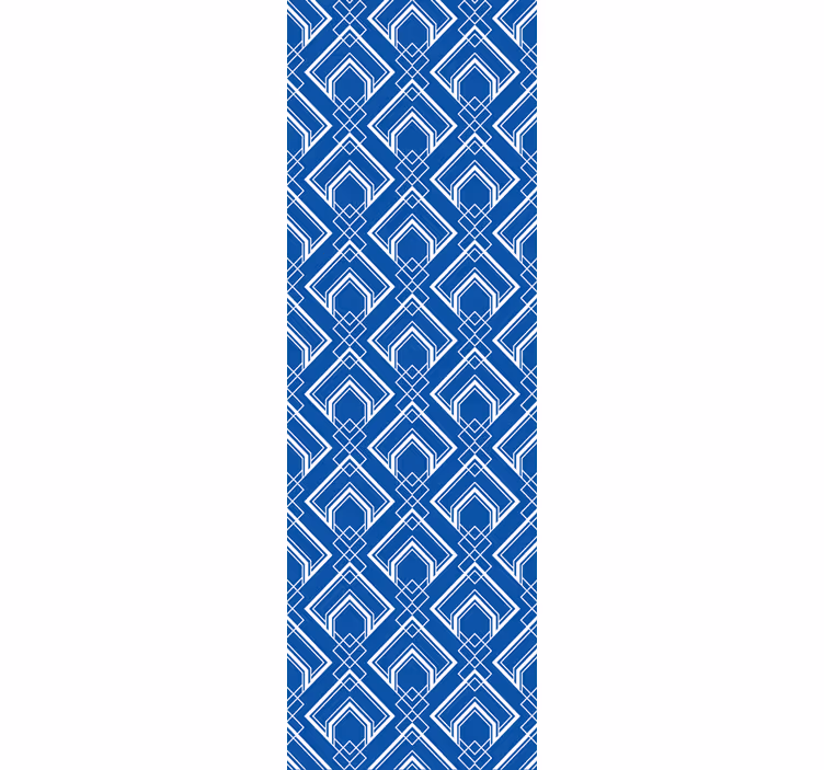 Tapete za zid Geometrijski geometrijski plavi uzorak - TenStickers