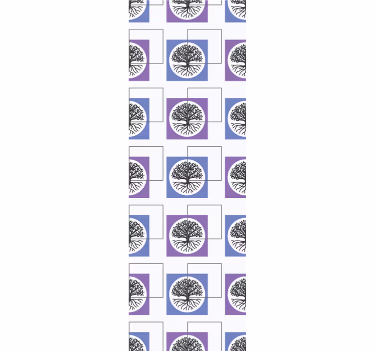 Tapete za spavaću sobu geometrijski dizajn stabla - TenStickers
