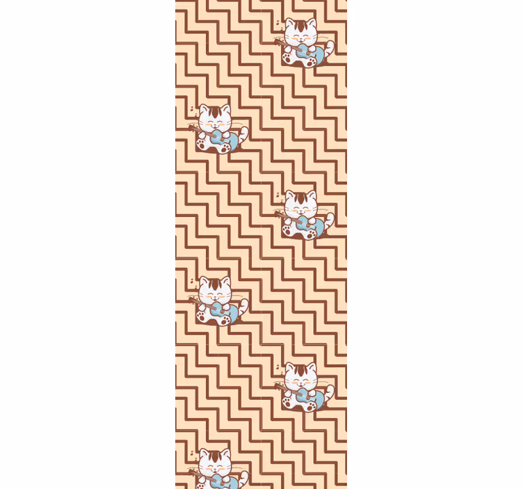 Tapete za zid Mačke geometrijski mačji motiv - TenStickers