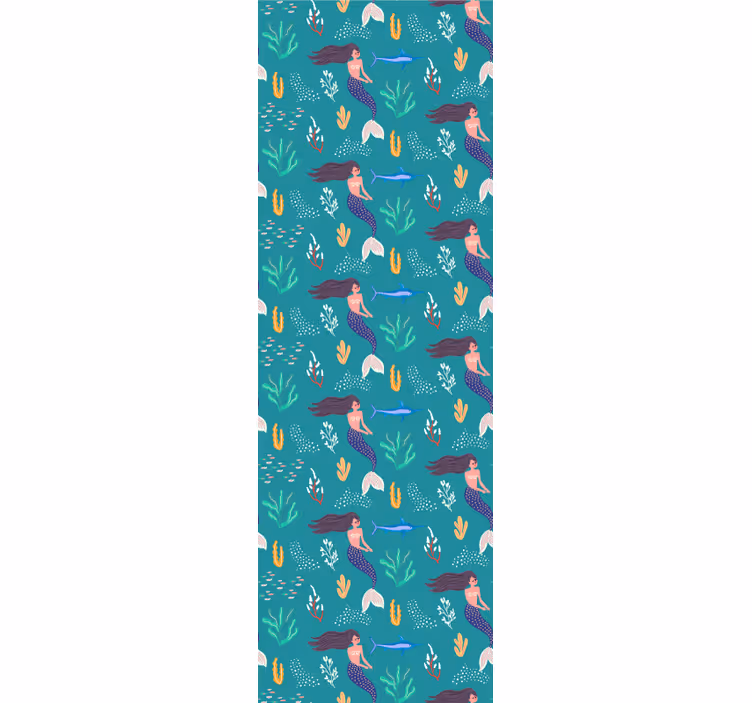 Zidne tapete za dječju sobu sirena pod vodom - TenStickers