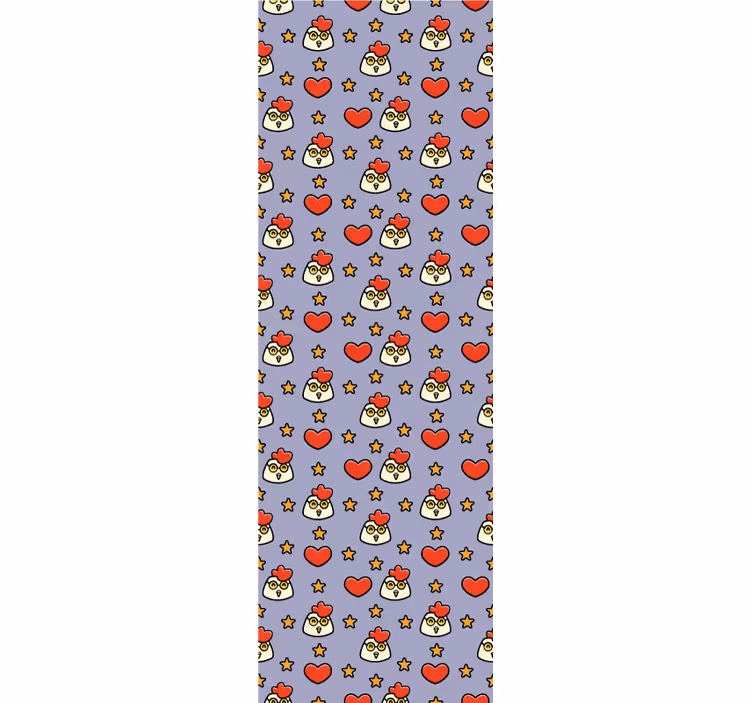 Tapete za zid  životinjske crtani uzorak piletine - TenStickers