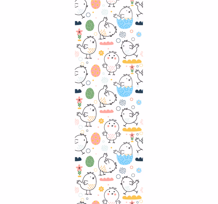 Zidne tapete za dječju sobu chick pattern delight - TenStickers