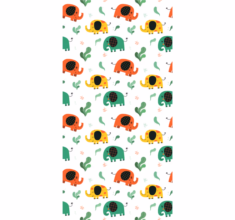 Tapete za zid Slon razigrani uzorak slona - TenStickers