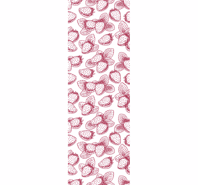 Tapete za kuhinju skice jagoda - TenStickers