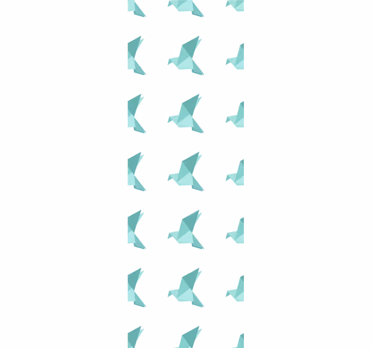 Zidne tapete za dječju sobu s uzorkom origami ptica - TenStickers