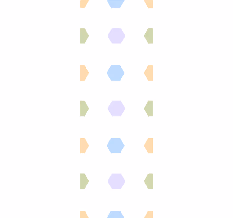 Tapete za zid Geometrijski pastelni šesterokuti - TenStickers