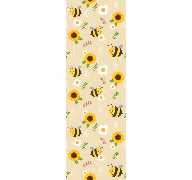 Tapete za zid  životinjske zujavi suncokreti - TenStickers